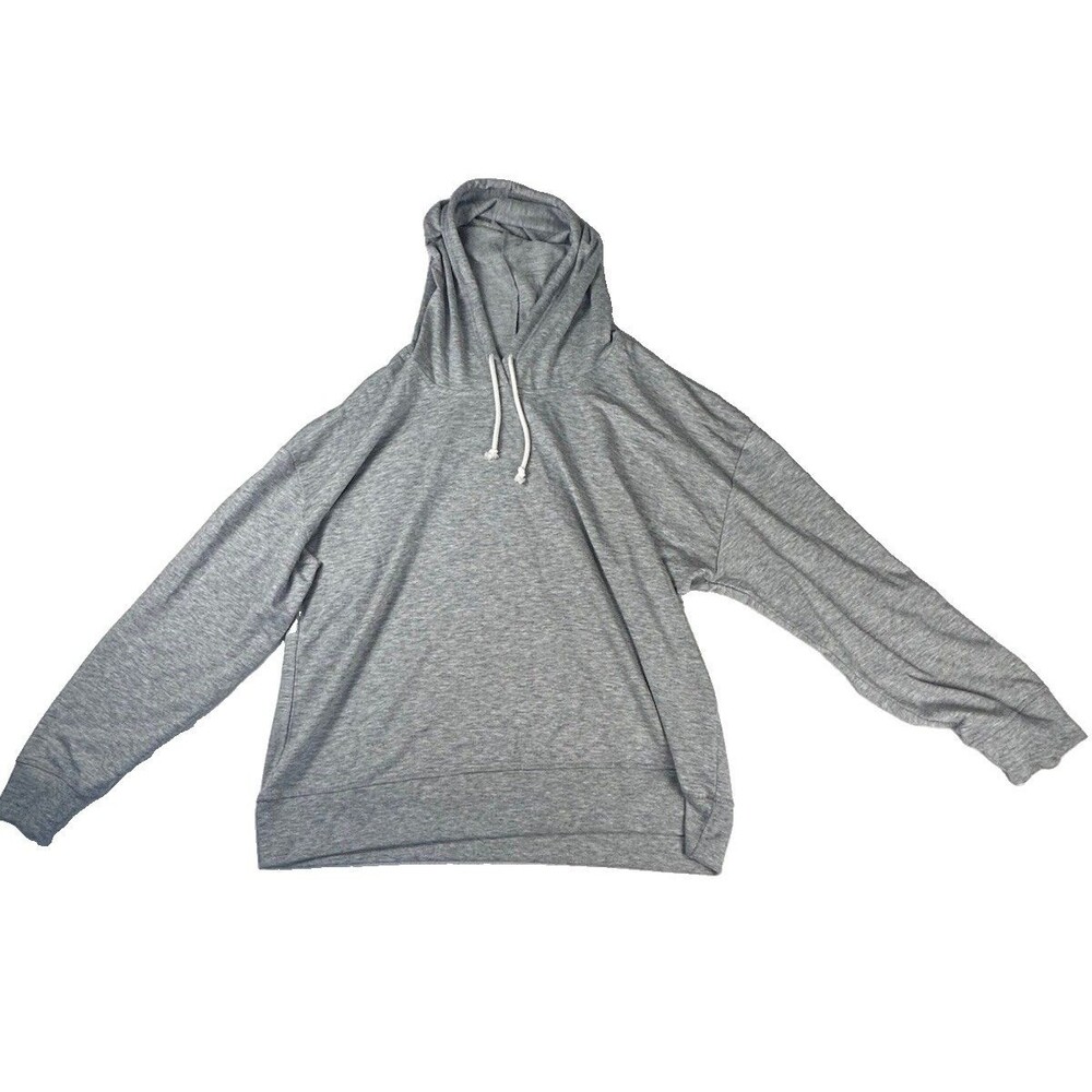 Jenni Intimates Women's Gray Heather Lounge Hoodie XL Soft Stretch Pullover NWT